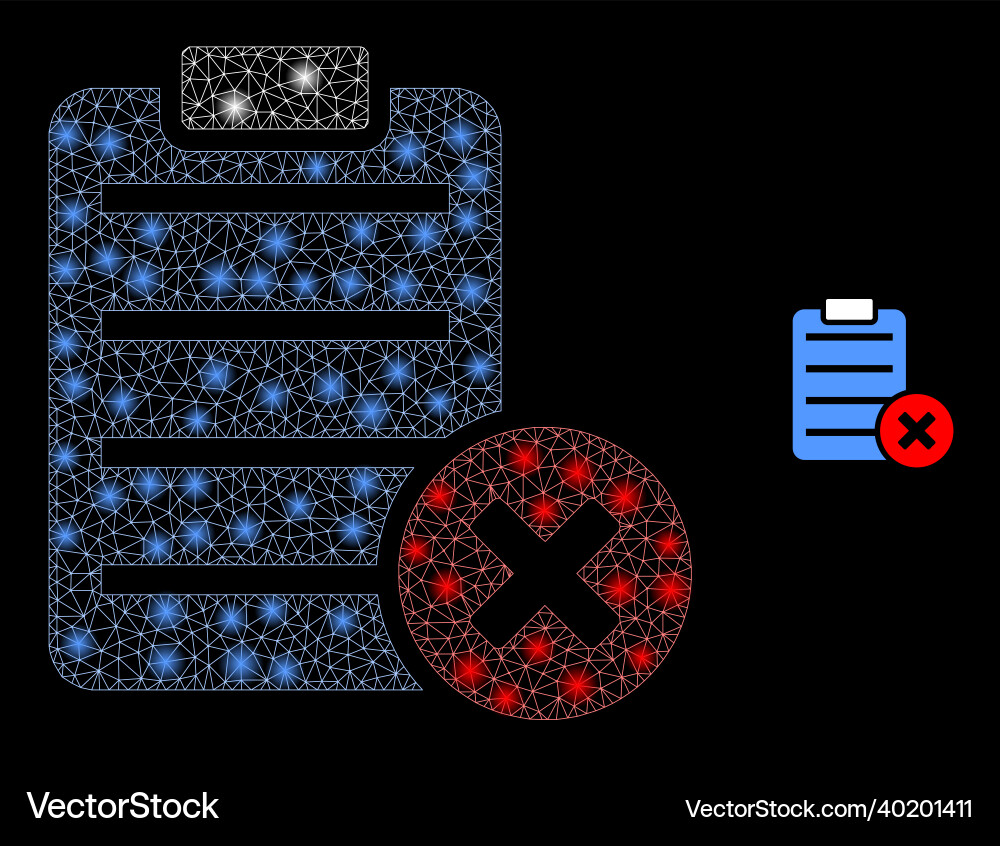 Mesh net delete report page with shiny Mesh net delete report page with shiny vector image