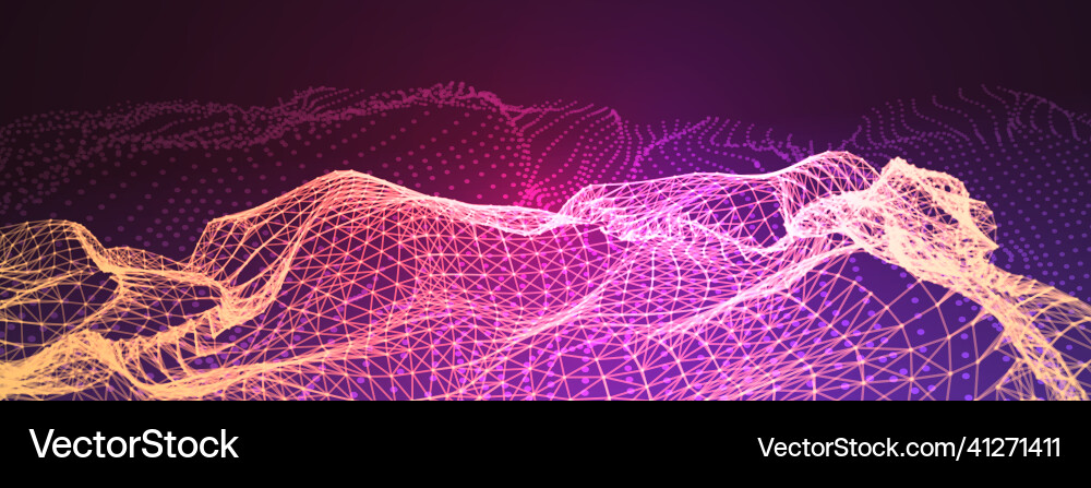 Neural Network Abstract Technology vector image