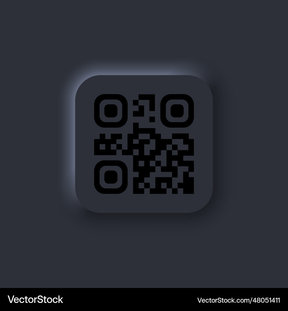 Qr code scan badge icon technology for instant vector image