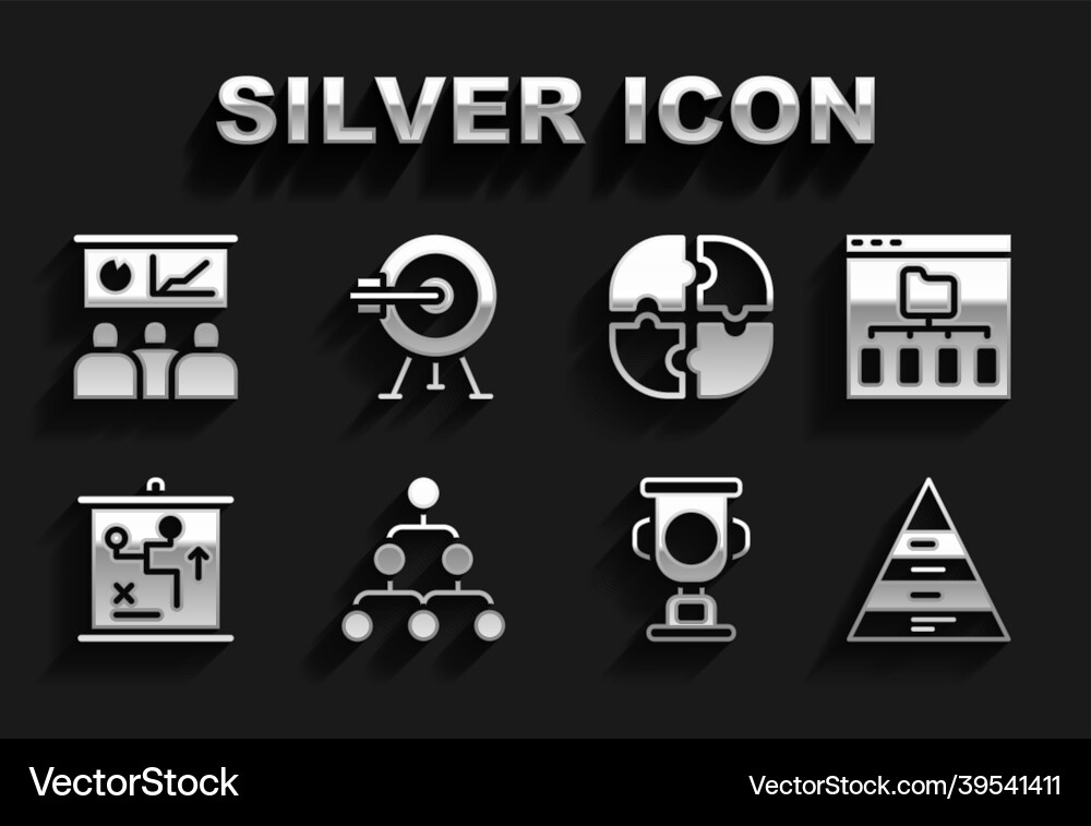 Set hierarchy organogram chart browser files Set hierarchy organogram chart browser files Vector Image