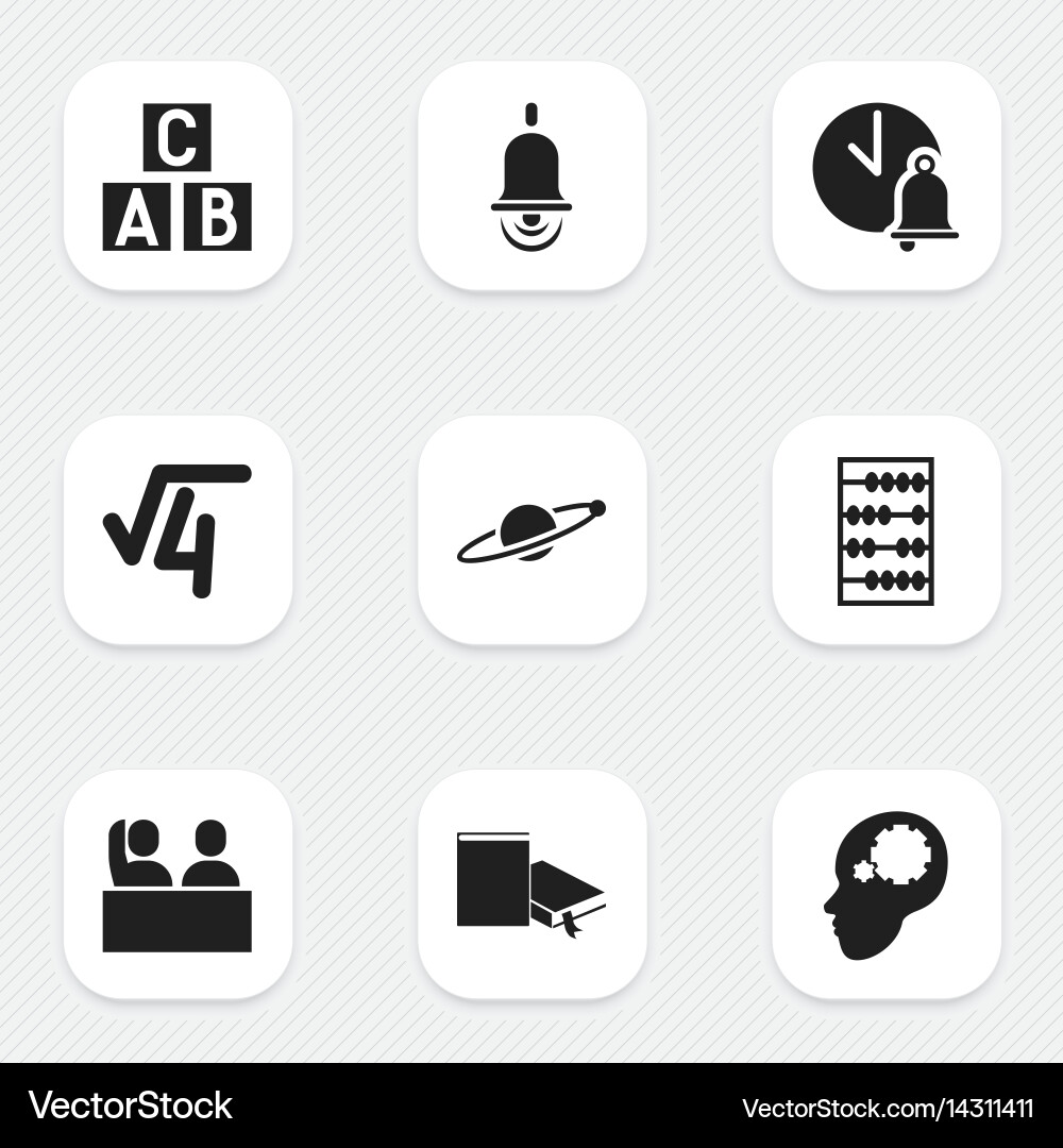 Set of 9 editable science icons includes symbols vector image