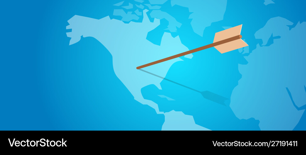 Target market specific location area in map vector image