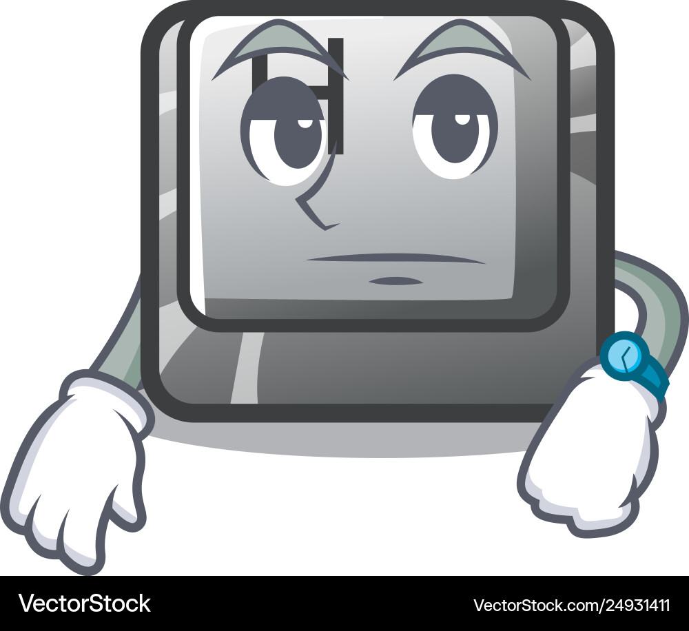 Waiting button h on a character vector image