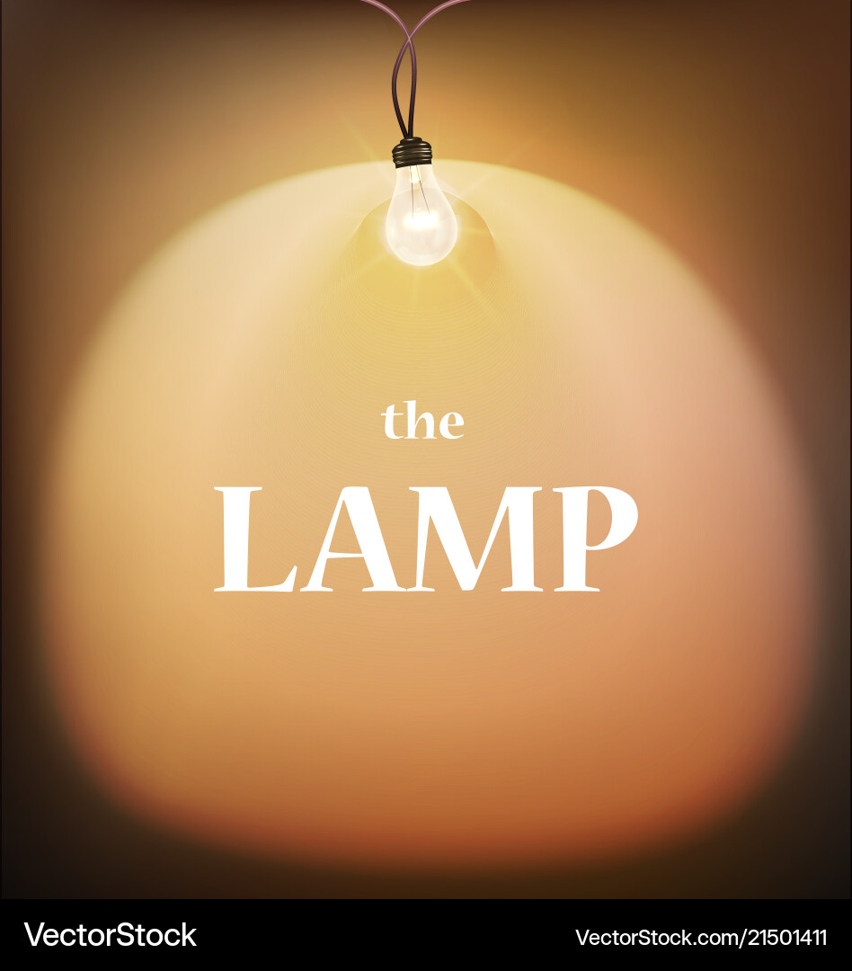 Warm light from bulb on soft background Vector Image