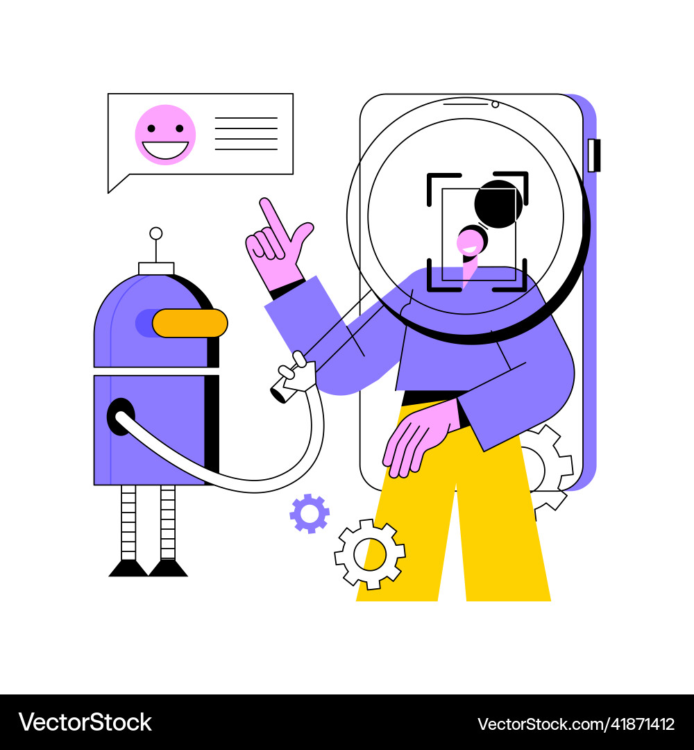 Affective computing abstract concept Affective computing abstract concept vector image