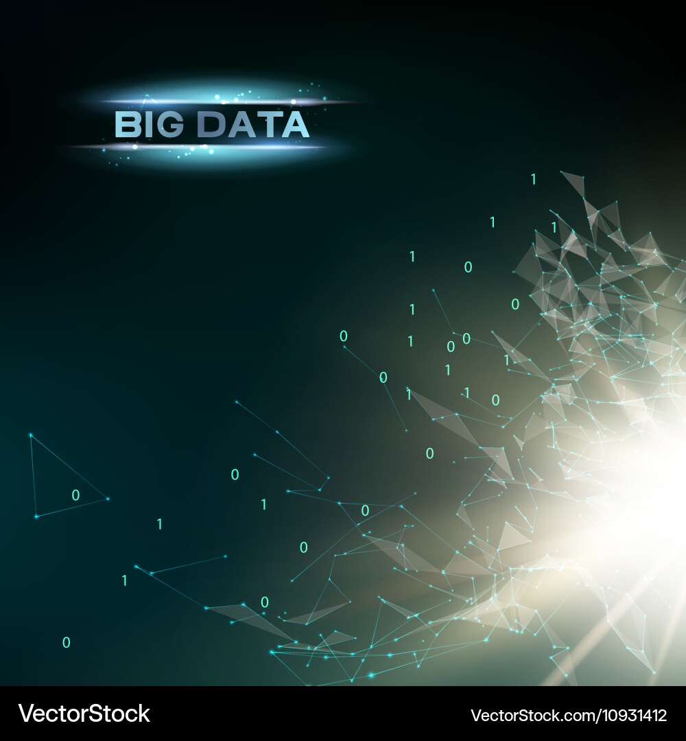 Computer technology and big data vector image