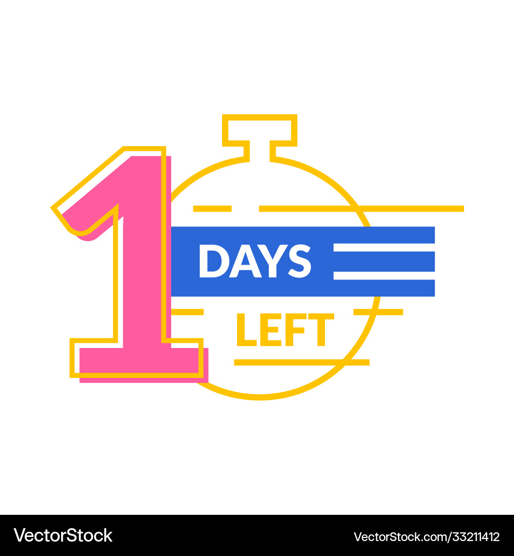 Day left badge thin line set Day left badge thin line set vector image
