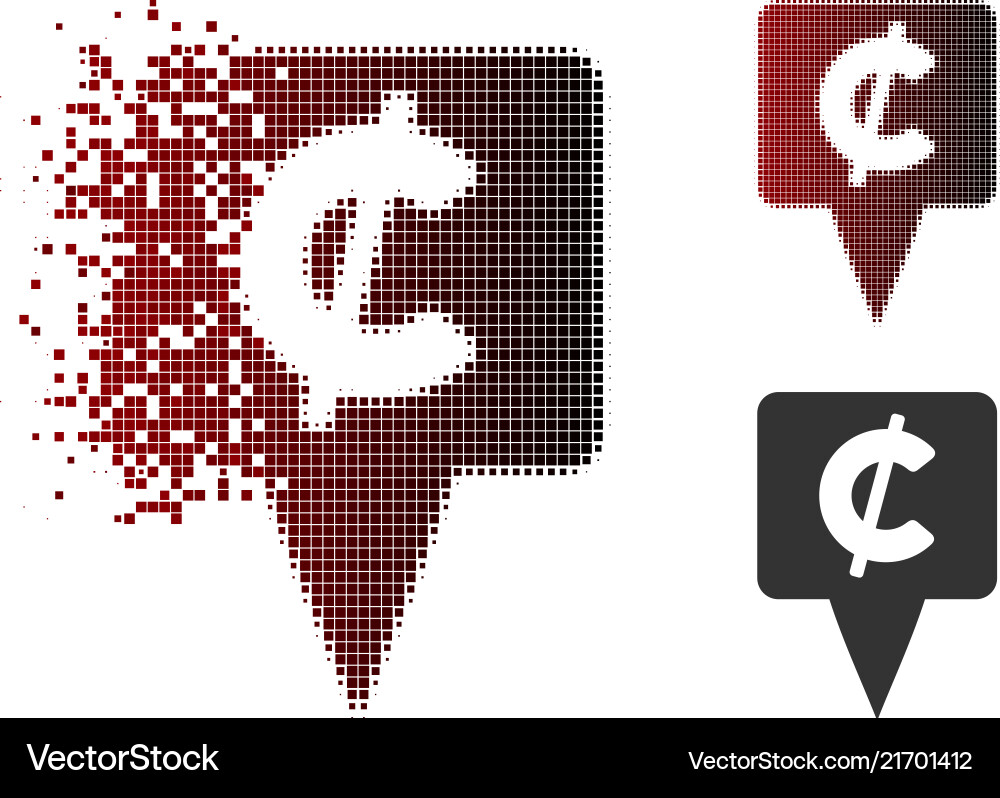 Dispersed Dot Halftone Pointer Icon vector image