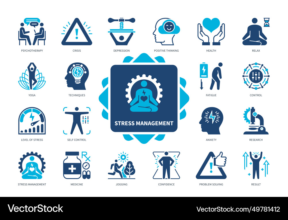 Druckmanagement solide Icon-Set Druckmanagement solide Icon-Set vektorbild