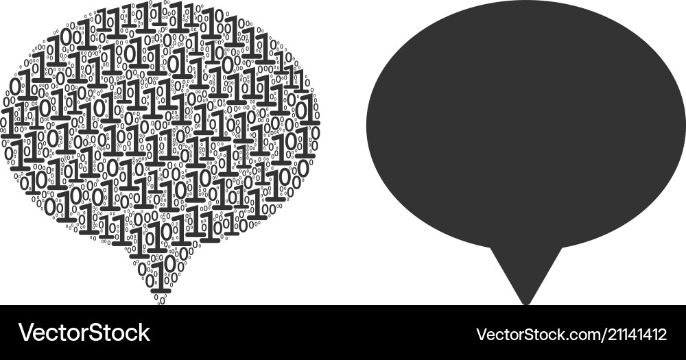 Hint mosaic of binary digits vector image