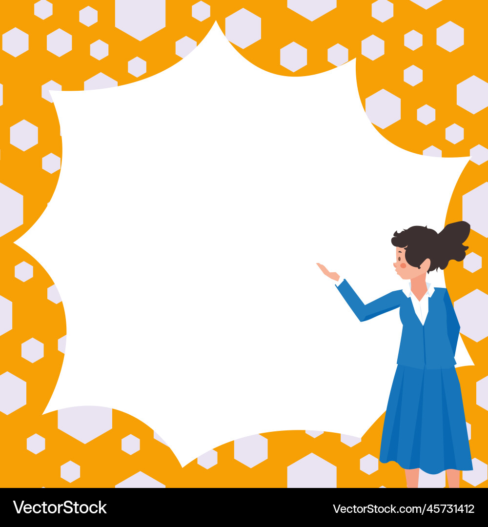 Instructor drawing pointing stick on empty Instructor drawing pointing stick on empty Vector Image