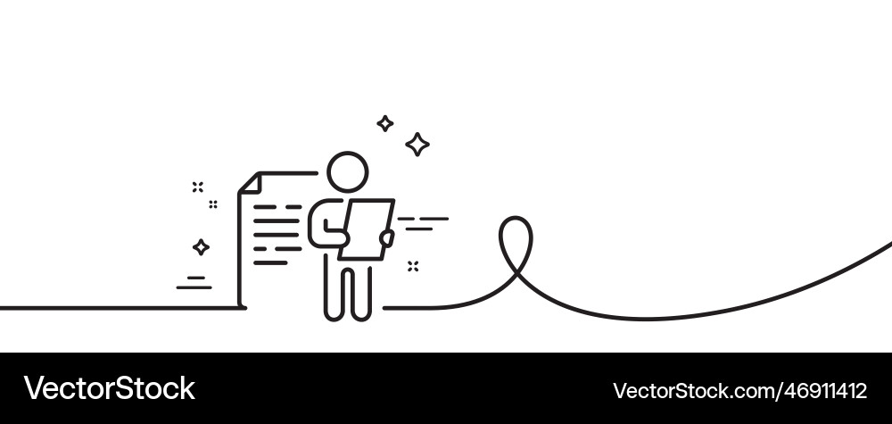 Job interview document line icon cv file page Job interview document line icon cv file page vector image