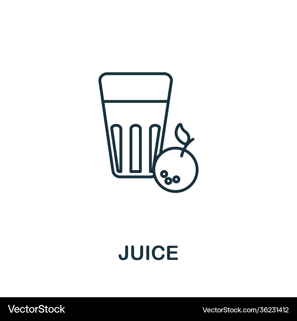 Juice icon simple element from drinks collection vector image