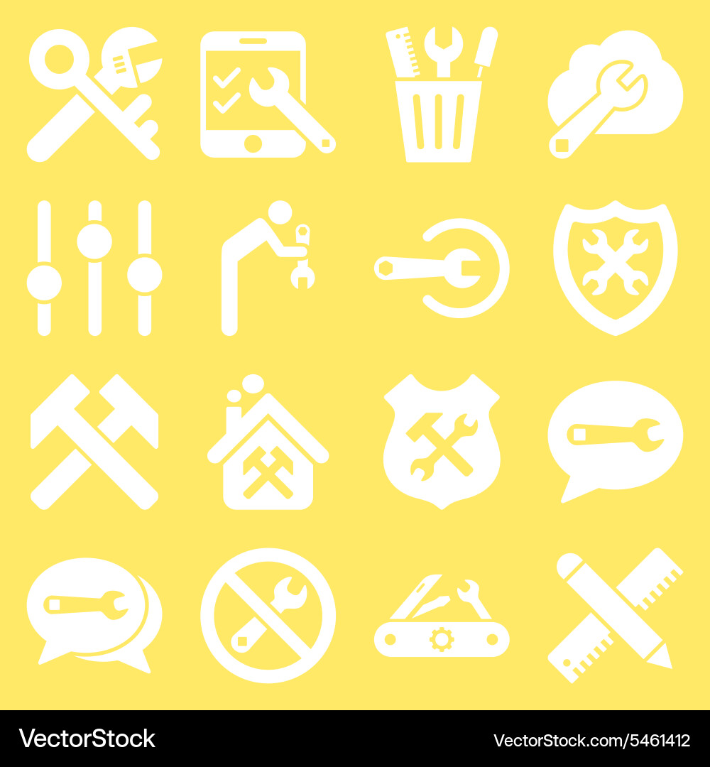 Options and service tools icon set Vector Image