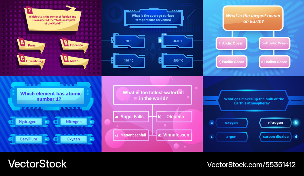 Quiz Schnittstelle trivia Frage ui Layout Quizzing Quiz Schnittstelle trivia Frage ui Layout Quizzing vektorbild