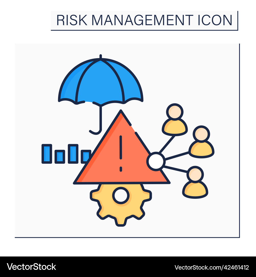 Risk allocation color icon Risk allocation color icon vector image
