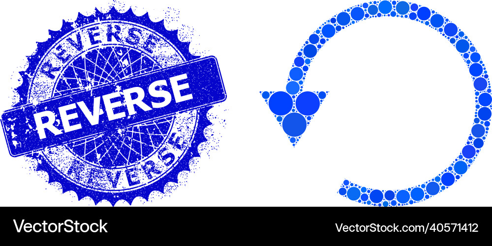 Rotate left composition of dots Rotate left composition of dots vector image