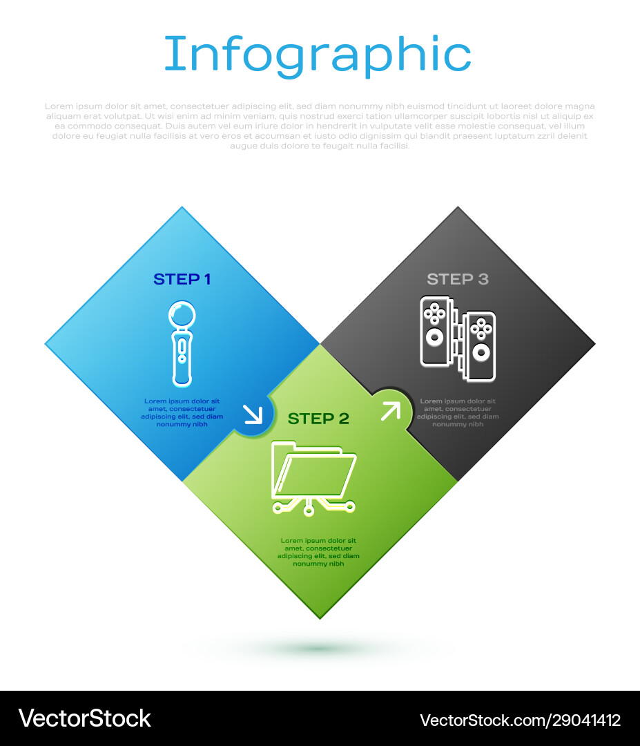 Set line gamepad and folder lock Set line gamepad and folder lock vector image