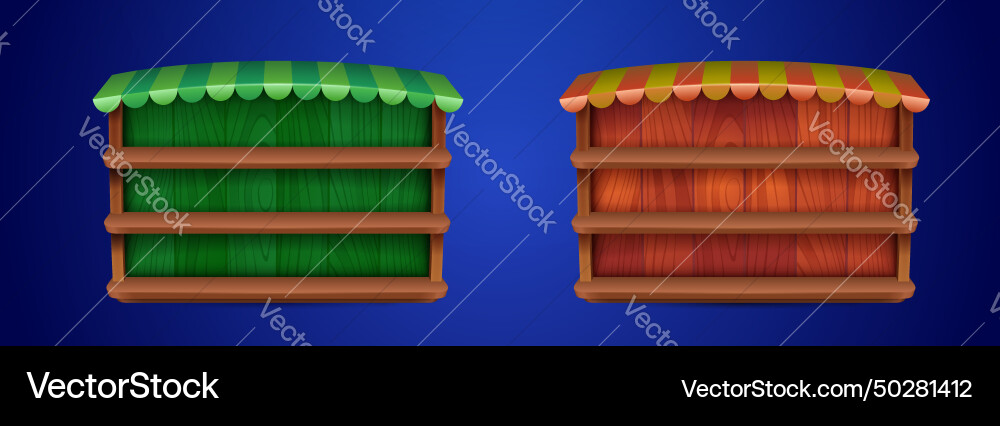 Shop window template for game ui design Shop window template for game ui design vector image