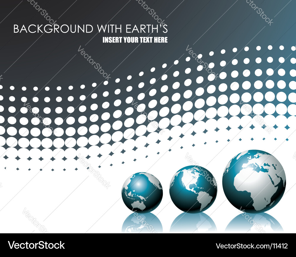 Three Globe Background vector image