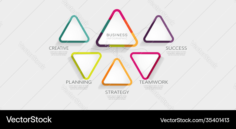 Abstract 3d infographic template with 5 steps Abstract 3d infographic template with 5 steps vector image