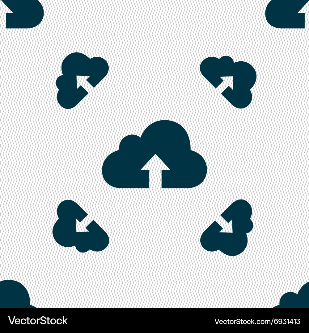 Backup icon sign seamless pattern with geometric Vector Image