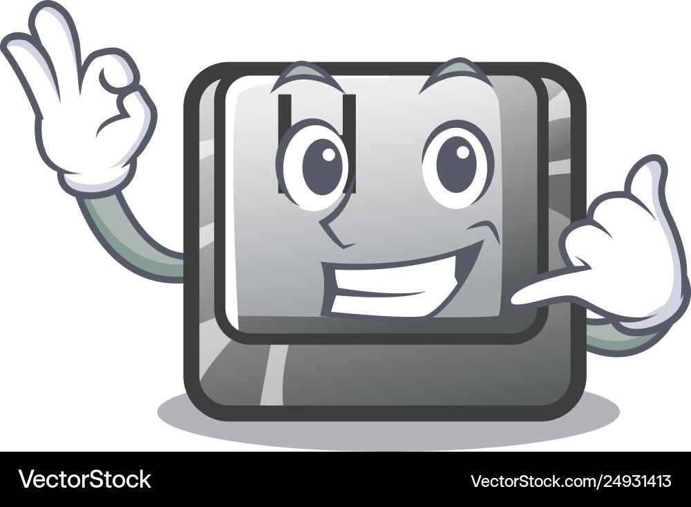 Call me button h on a character vector image