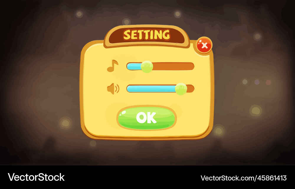 Complete set of level button game ui pop-up icon vector image