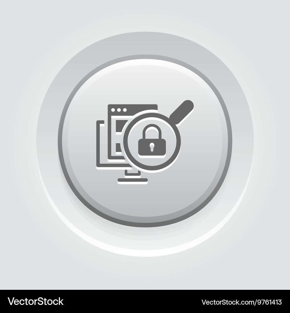 Cyber security icon flat design Vector Image
