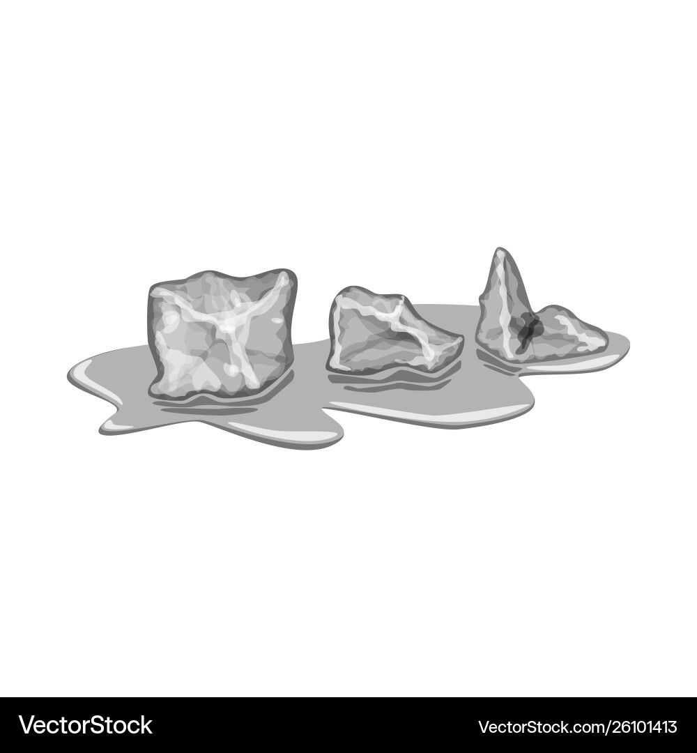 Design cube and ice icon collection vector image