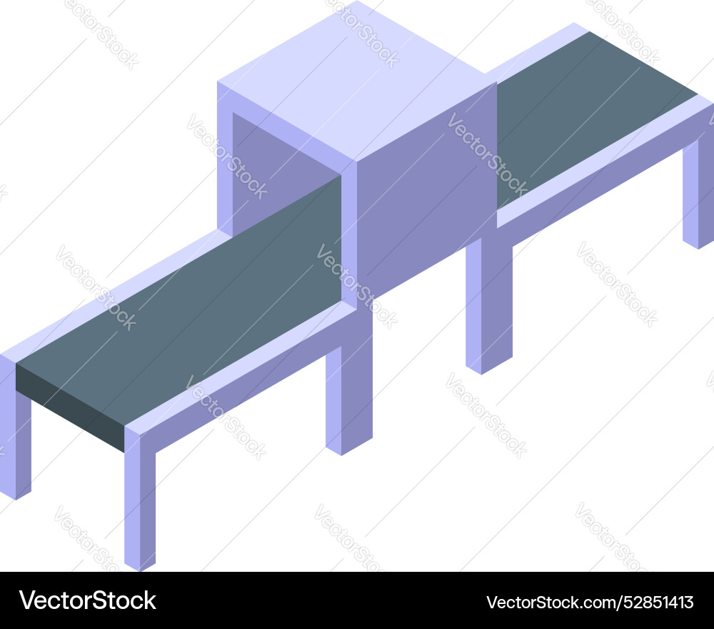 Empty conveyor belt transporting products from Empty conveyor belt transporting products from vector image