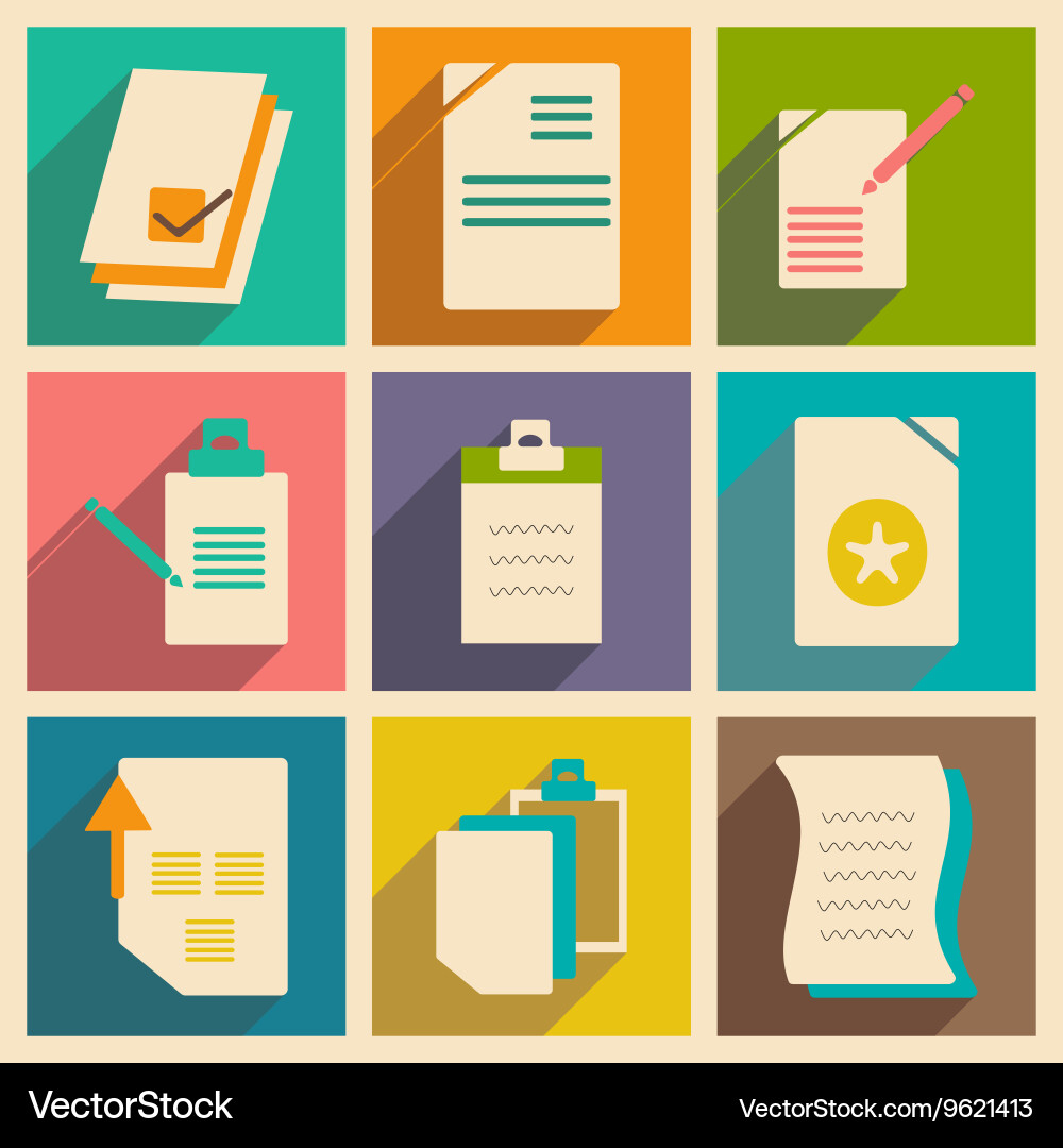 Flat with shadow concept and mobile application vector image