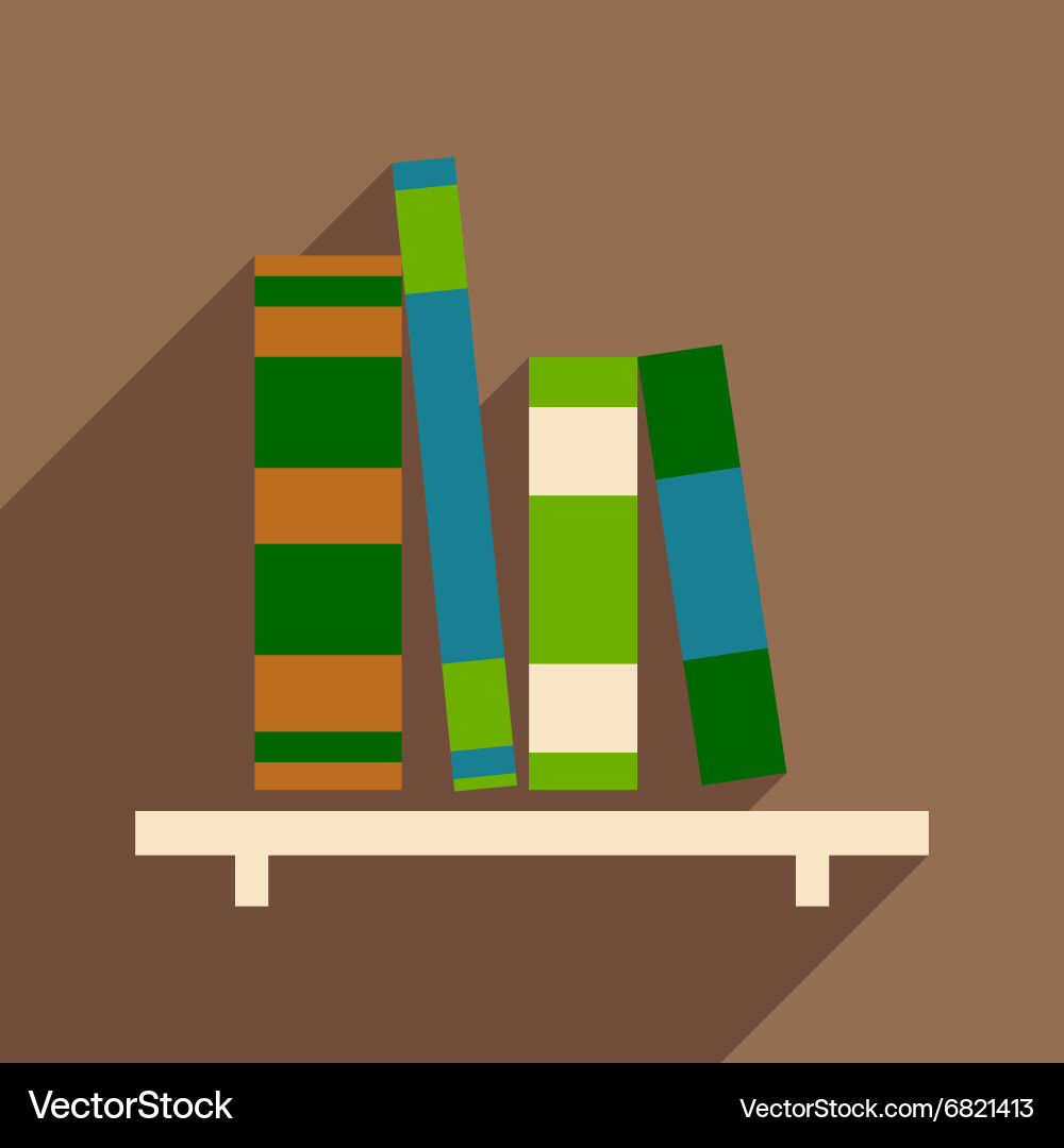 Flat with shadow icon and mobile application Vector Image