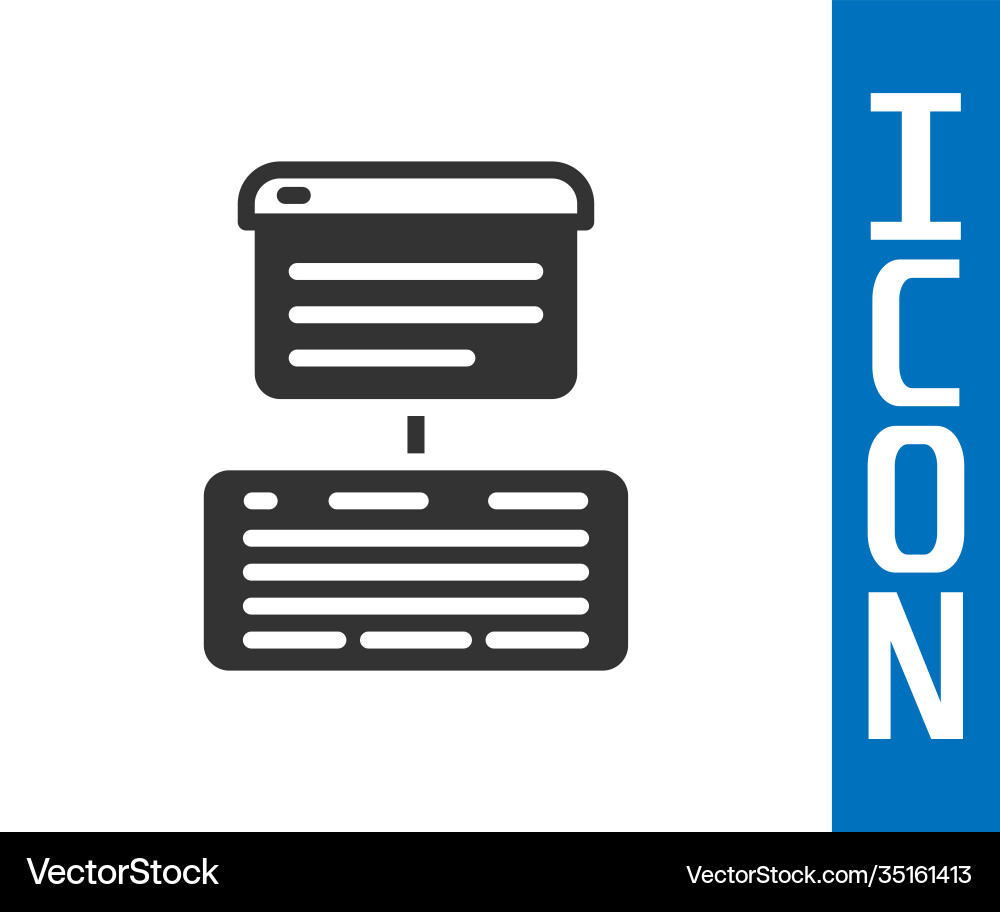 Grey server data web hosting icon isolated Vector Image