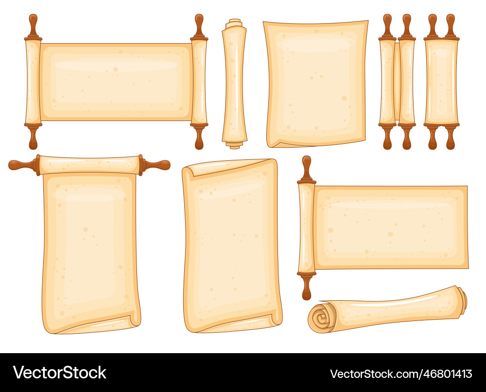 Old scroll design isolated on white background Old scroll design isolated on white background vector image