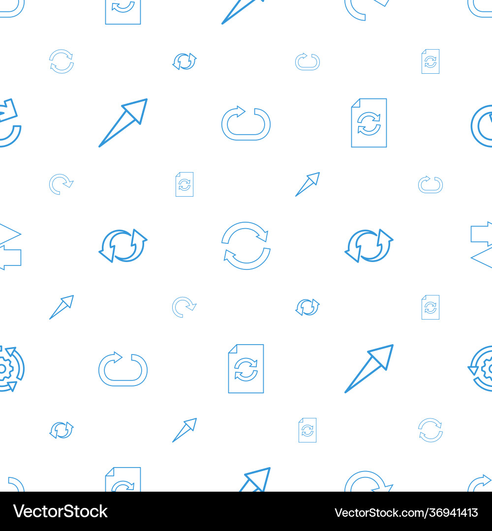 Reload icons pattern seamless white background Reload icons pattern seamless white background vector image