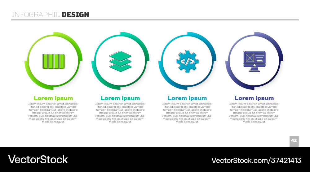 Set color palette guide layers front end Set color palette guide layers front end vector image