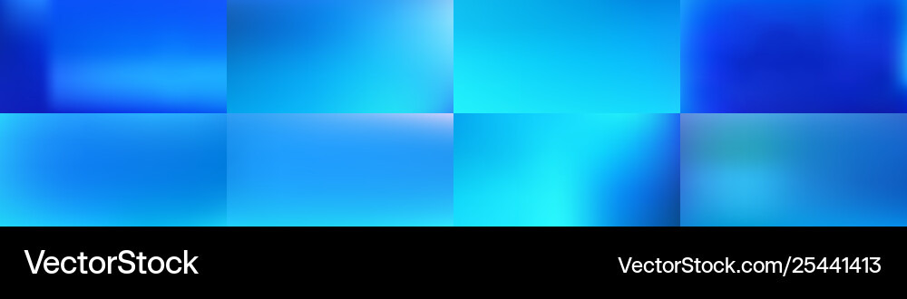 Set smooth abstract colorful mesh backgrounds vector image
