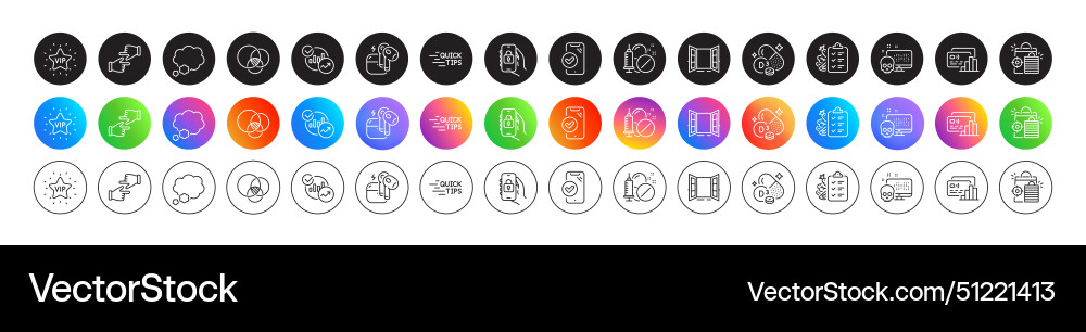 Talk bubble diet menu and open door line icons Talk bubble diet menu and open door line icons vector image