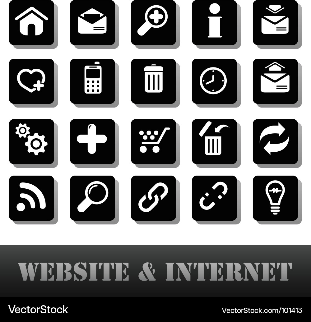 Web Icons Collection vector image