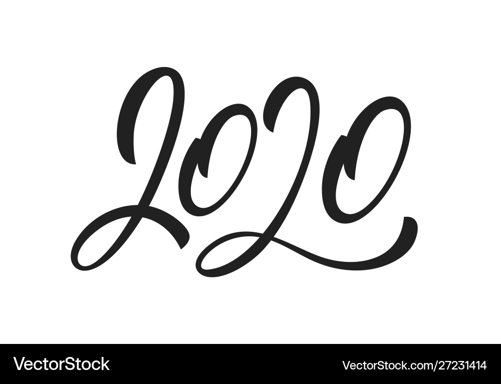 2020 new year holiday greeting lettering 2020 new year holiday greeting lettering vector image