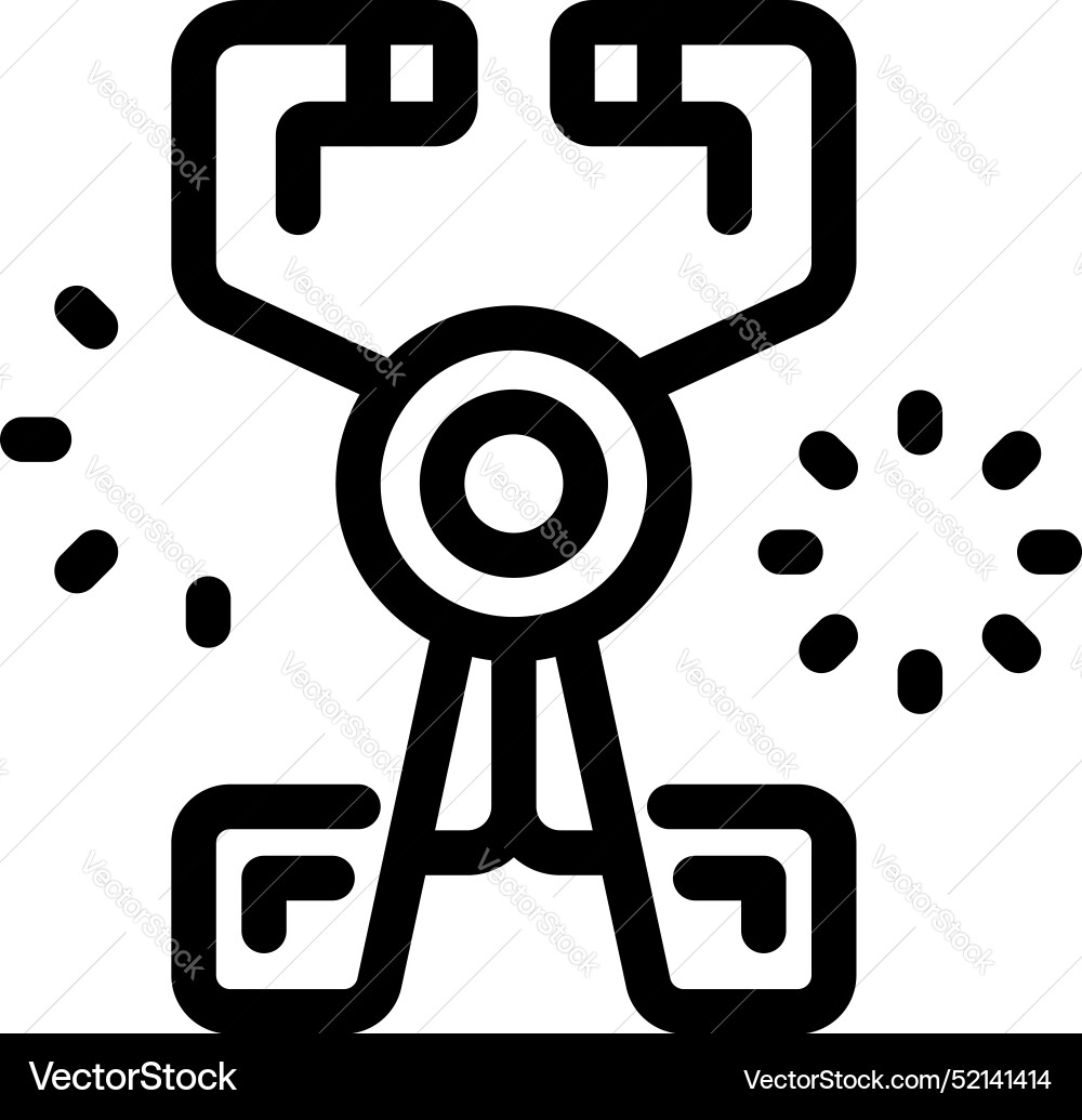 Drone delivering package using gps navigation Vector Image