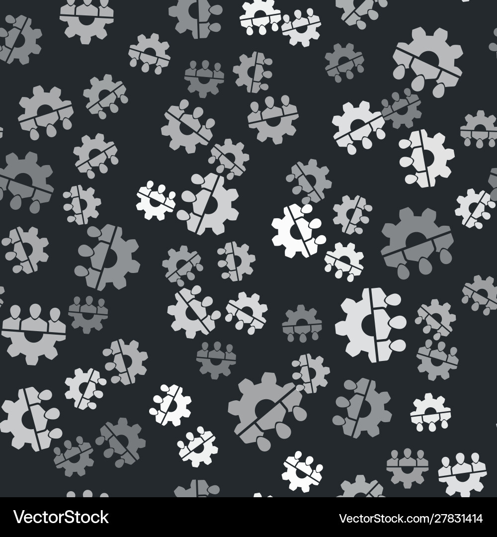 Grey Project Team Base - Seamless Pattern vector image