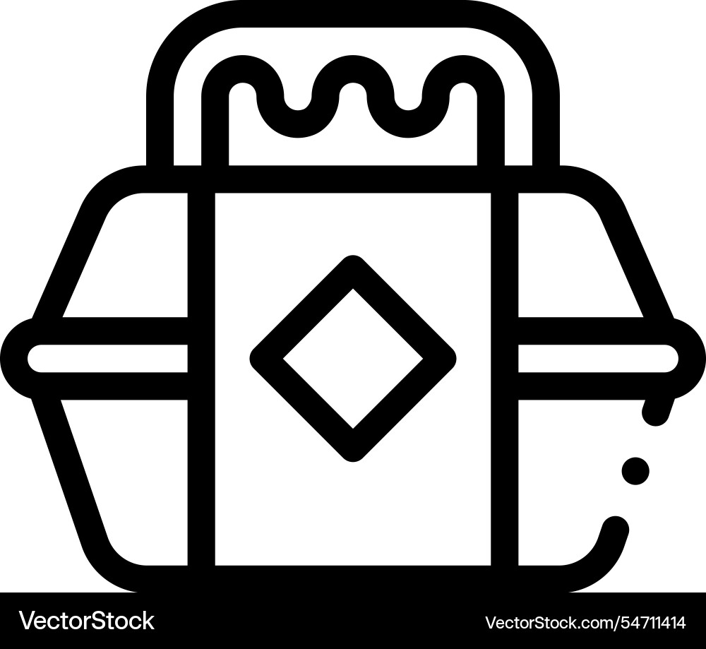 Lunchbox icon thin linear style design isolated Lunchbox icon thin linear style design isolated vector image