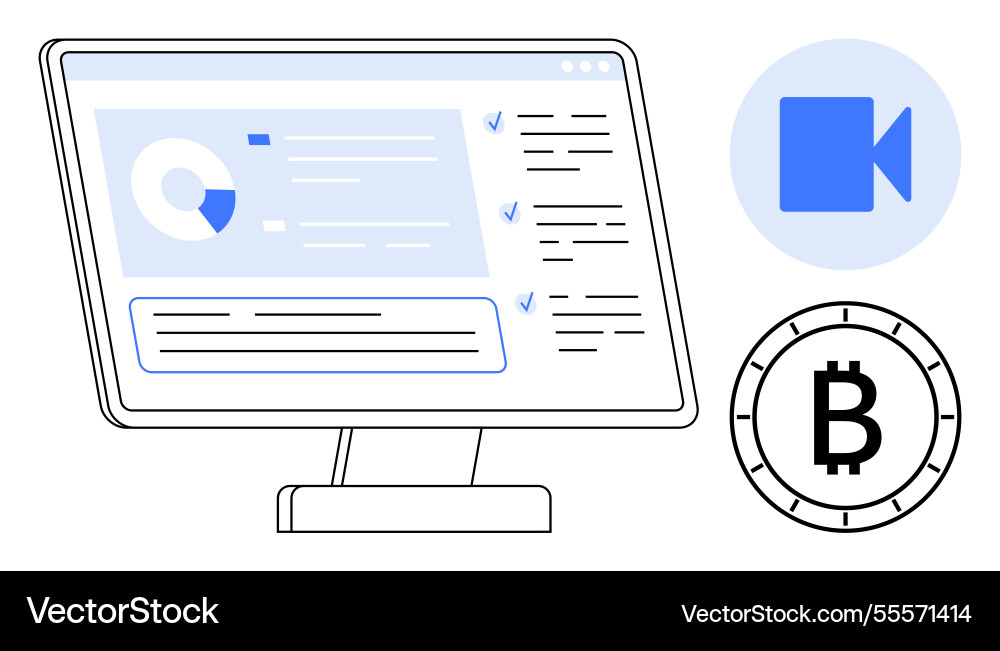 Online presentation interface with analytics Online presentation interface with analytics vector image