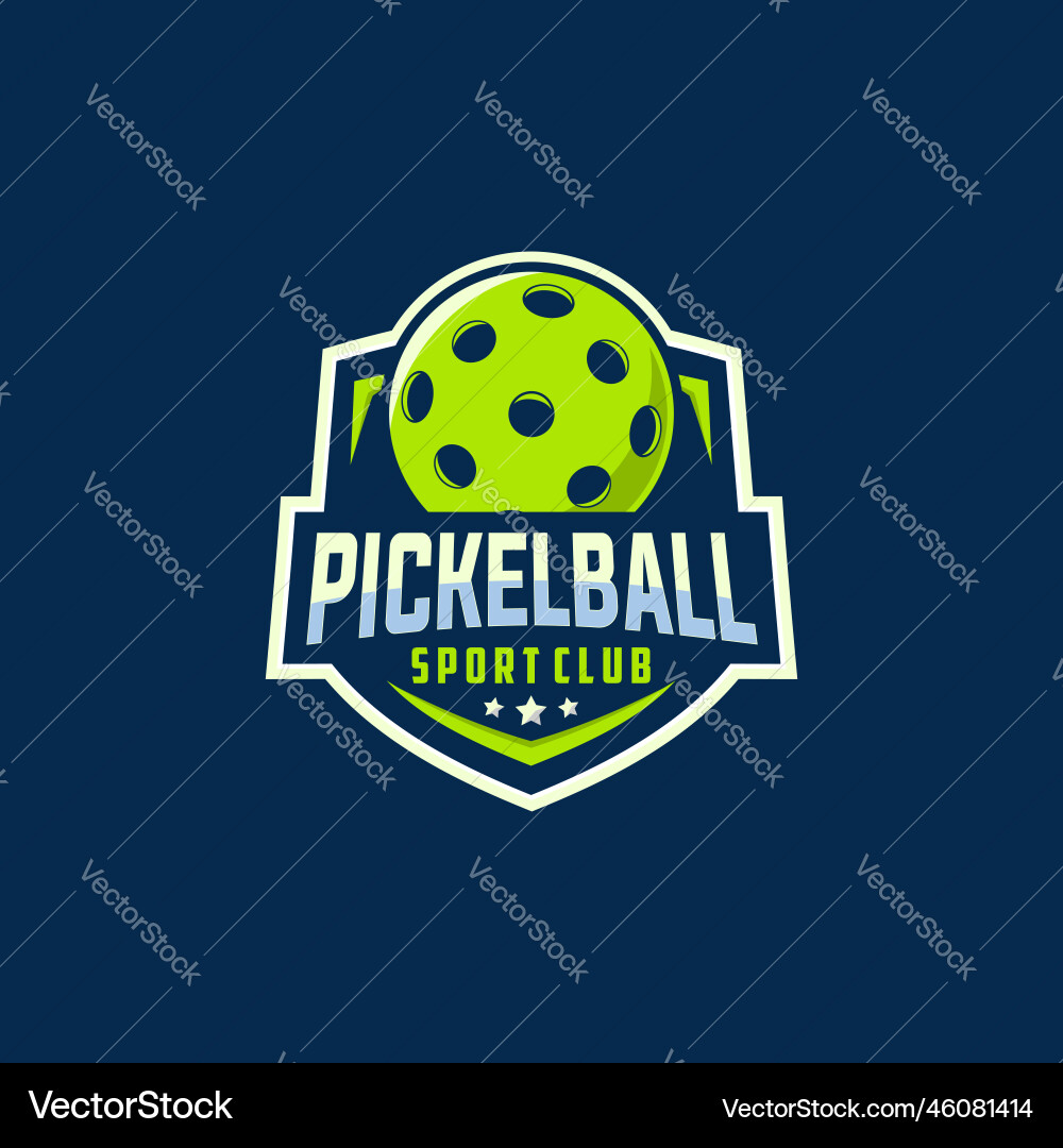 Pickleball Sport Logo Template Vector Image