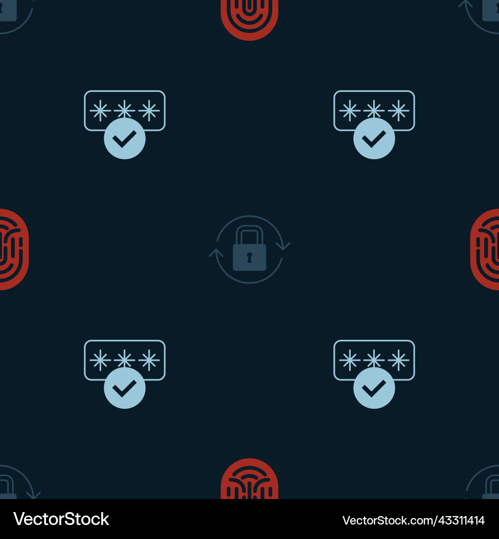 Set fingerprint lock and password protection Set fingerprint lock and password protection vector image