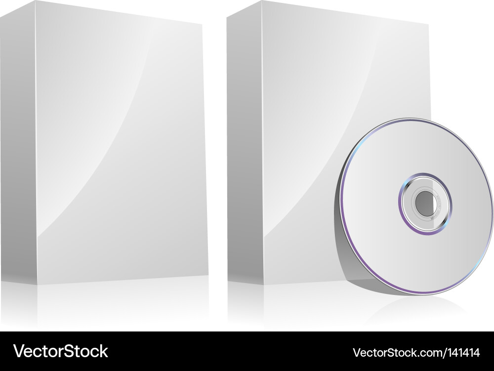 Software Packaging Boxes Vector Image