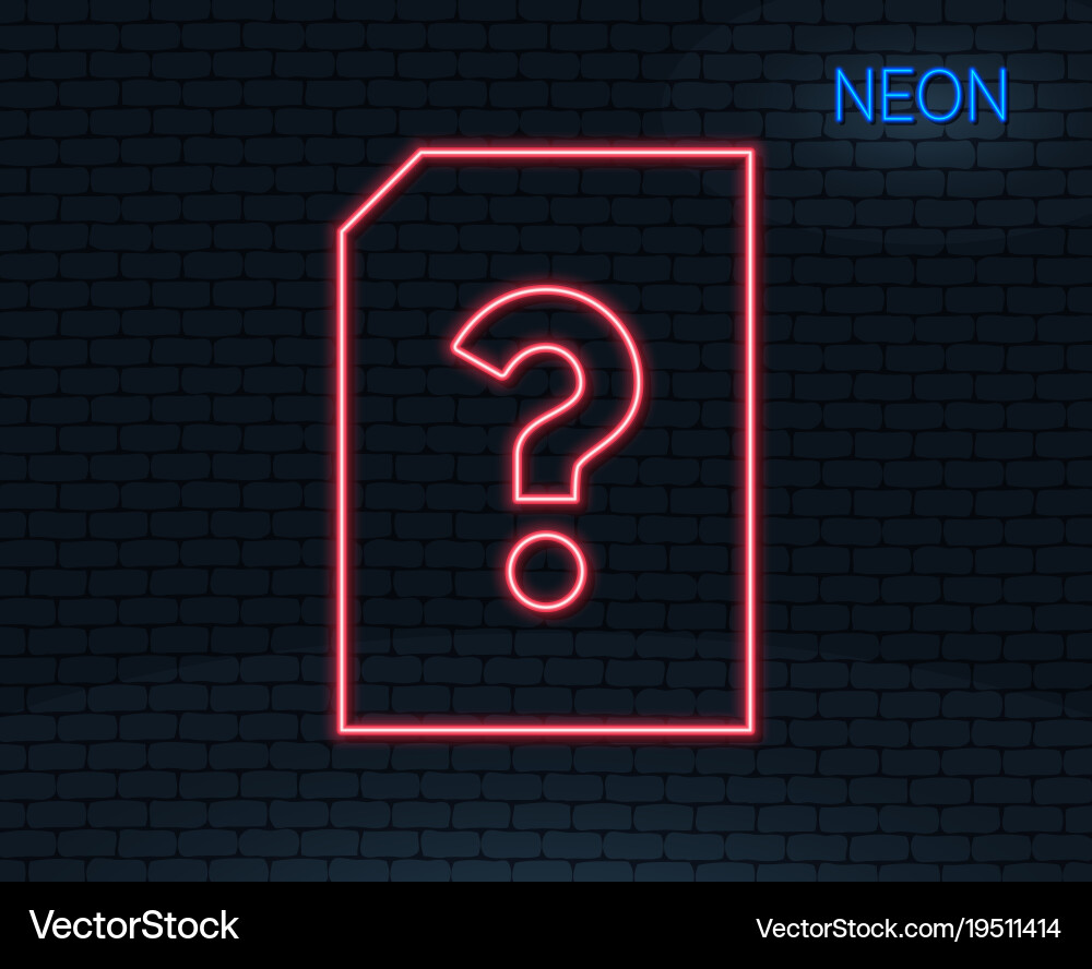 Unknown document line icon file with question vector image