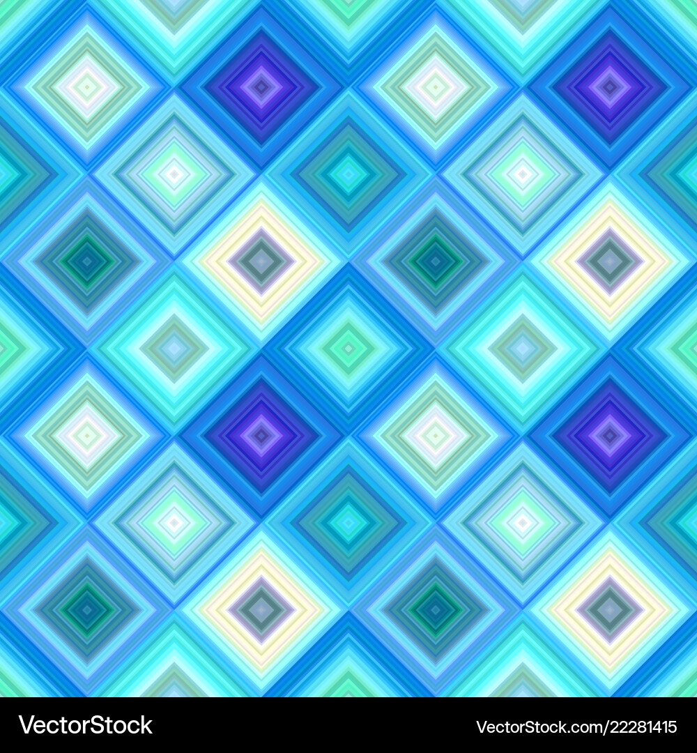 Blue seamless abstract diagonal square pattern vector image